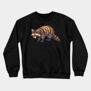 Raccoon in Pixel Form Crewneck Sweatshirt